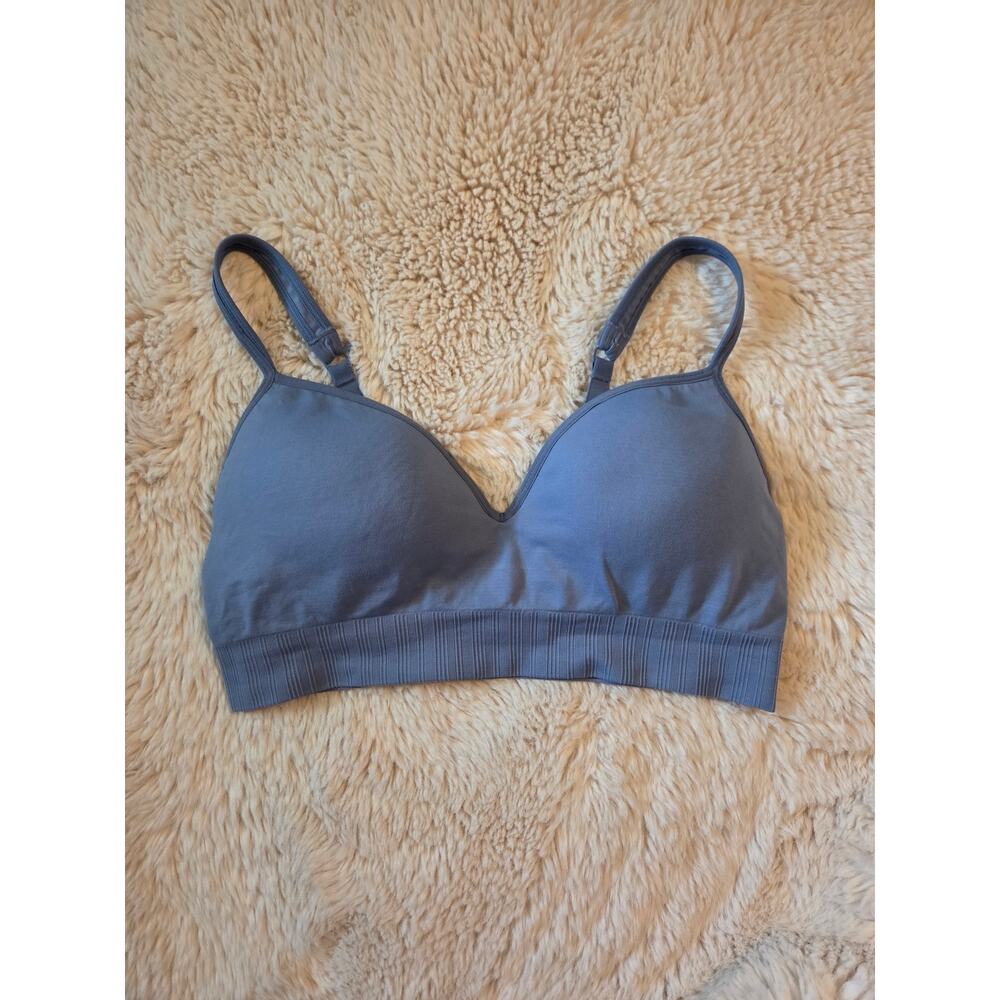 Athleta Blue Embrace Wireless Plunge Pull on Bra Size M